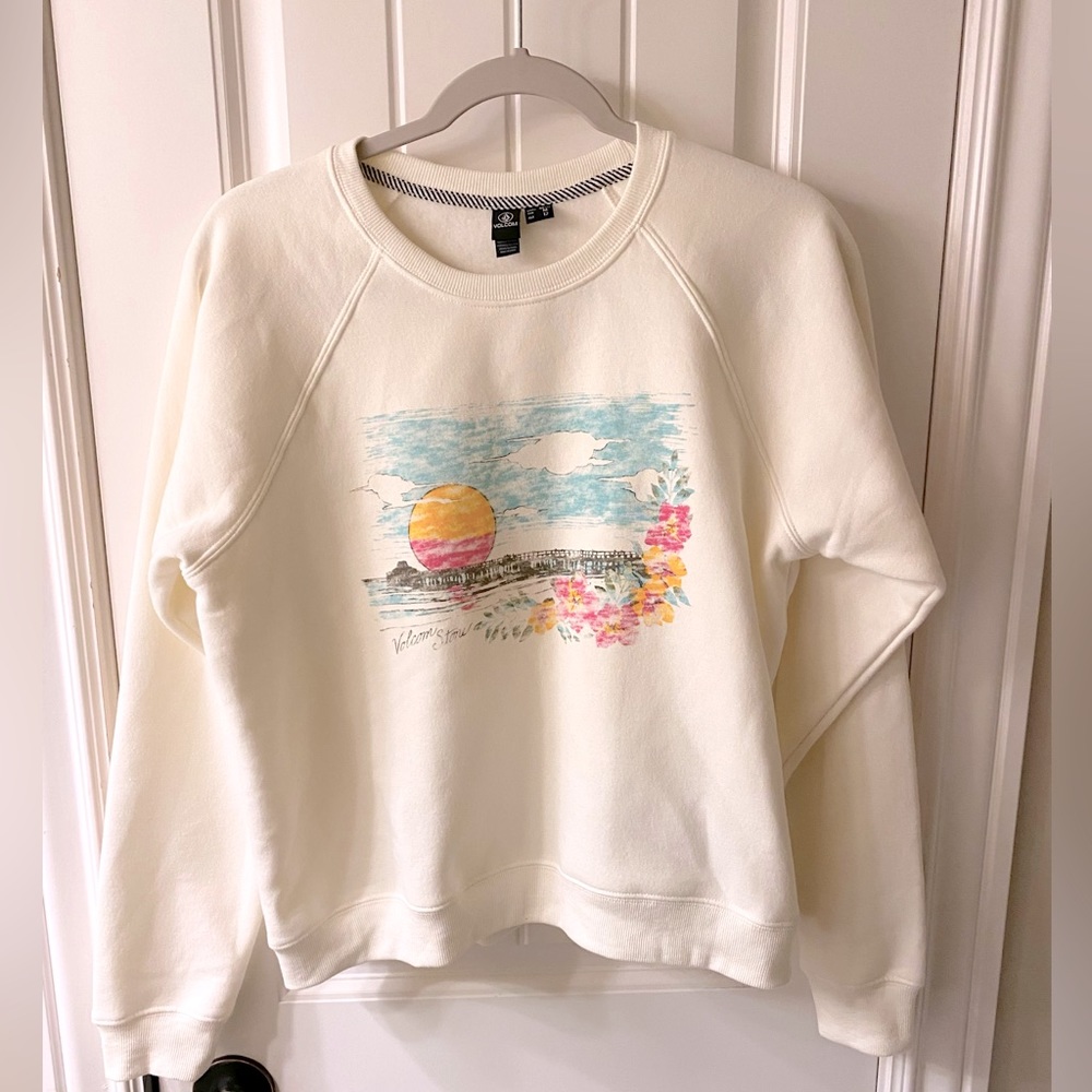 Volcom Stone Women’s Sweatshirt Sunset at the Pier NWOT